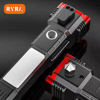 RYRA Outdoor ไฟฉายค้อนความปลอดภัย Multi-Function ชาร์จไฟได้ไฟทำงานฉุกเฉิน Self-Rescue Broken Window