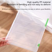 A4 Plastic Portable Case Document File Folder Transparent Paper Organizer Box