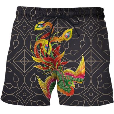 2023 Men Women 3D Printed Chinese dragon totem Shorts Trunks Casual New Quick Dry Beach Casual Sweatpants Short Pants