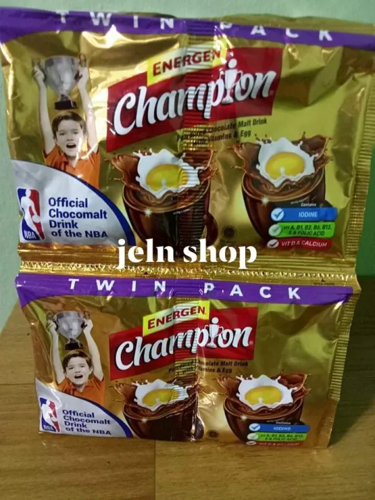 ENERGEN CHAMPION CHOCOLATE MALT DRINK WITH VITAMINS AND EGG TWINPACK 70