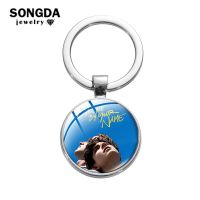 SONGDA New Call Me by Your Name Key Chain Lesbian Gay Movies Art Poster Fashion Printed Glass Cabochon Pendant Keychain Souvenir