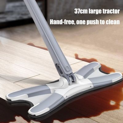 X-Type Squeeze Mop Reusable Microfiber Pads Both Wet and Dry Flat Floor Mop Home Replace Hand-Free Wash Household Cleaning Tools