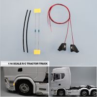 } “{》ไฟคิ้วล้อหน้า LED 1คู่สำหรับรถเทรลเลอร์รถ Tamiya RC 1/14 Scania 770S 56368ตกแต่งรถอัพเกรด