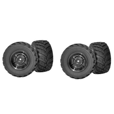 4Pcs Black Rubber Tire Tyre Wheel for HBX HAIBOXING 901 901A 903 903A 905 905A 1/12 RC Car Parts
