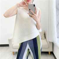 Womens New  Irregular Top Loose and Thin Pleated T-shirt