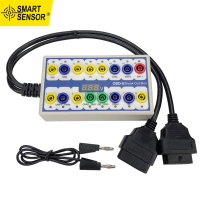 Smart Sensor Professional Auto Car OBD-2แตกออกกล่อง On-Board Diagnostics กล่องแหกคุก OBD-II เครื่องตรวจจับโปรโตคอล Diagnostic Connector