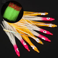 Studyset IN stock 10pcs Luminous Fishing Bait Squid Skirts Octopus Soft Bait Artificial Fake Bait Fishing Lures Fishing Tackle