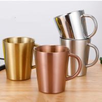 อุปกรณ์สำหรับเครื่องดื่มในครัว Mug Baja Tahan Karat ผนังสองชั้น NECTRGLN กันลวกถ้วยเบียร์แก้วน้ำแก้วกาแฟ