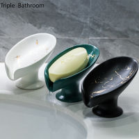 1pc Light Luxury Ceramic Portable Soap Dish Kitchen Bathroom Accessories Drain Soap Holder Storage Display Wedding Gift