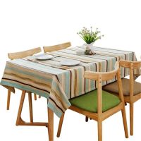 Tablecloth Dining Table Cloth Table Cover Stripe Rectangular for Table Wedding Decoration Waterproof Oxford Cloth Mantel Mesa