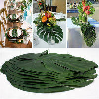 6Pcs ปาล์มเทียม Faux ใบต้นปาล์มปลอม Monstera Tropical Leave Home Decor