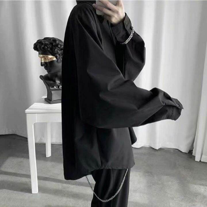 codtheresa-finger-2-color-m-3xl-fashion-oversize-long-sleeved-shirt-men-loose-plain-shirt-casual