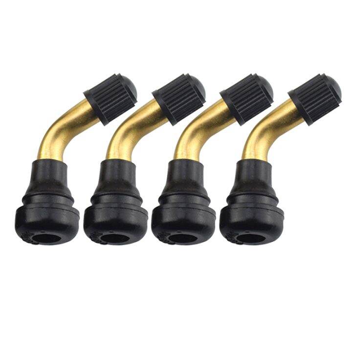 4Pcs Tyre Valves Stem Right Angle Snapin Rubber 90 Degree Brass for