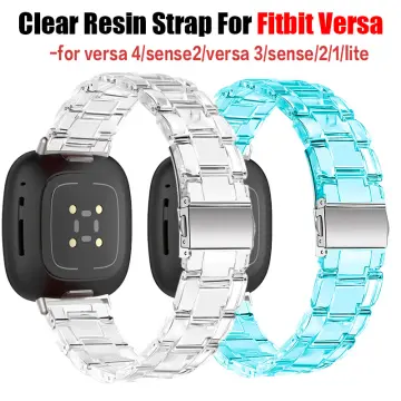 Transparent Resin Strap for Fitbit Versa 4 3 2 1 Strap Correa Smart For Fitbit  Versa