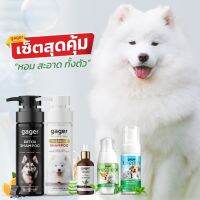 GAGER เซ็ตสุดคุ้ม 5 ชิ้น แชมพูสูตรDETOX+สูตรบำรุงขนนิ่ม+เซรัม30ML.+โลชั่นเช็ดหู+โฟมดับกลิ่นปาก แชมพูสุนัข ส่งฟรี!!