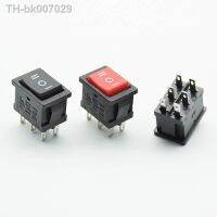 ❀✚  5pcs Rocker rocker switch power switch 6 foot 3 gear  6A 250V reverse button double pole double throw red black