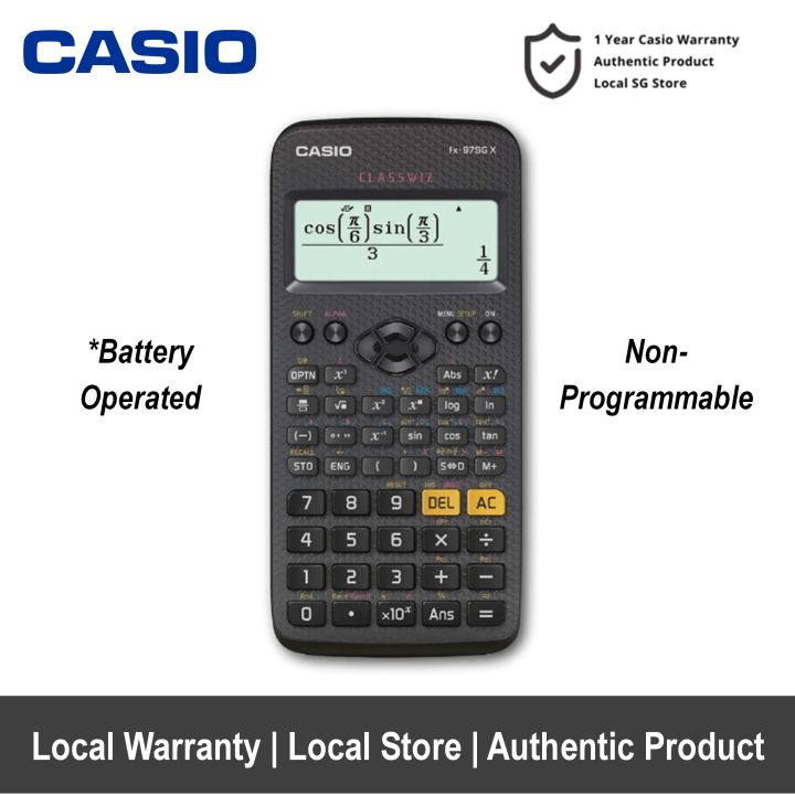 Casio Scientific Calculator FX97SG X SEAB APPROVED FROM 2018 to 2026 ...