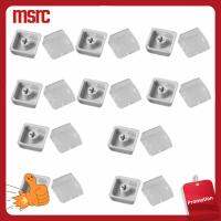 MSRC 10pcs โปร่งใสโปร่งใส คีย์แคปโปร่งใส เรซิน ดำ/ขาว ปุ่มกดสองชั้น ของใหม่ ถอดออกได้ ที่คลุมคีย์บอร์ด คอมพิวเตอร์สำหรับคอมพิวเตอร์