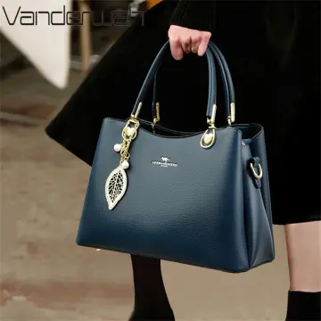 Soft Leather Handbag for Women - Luxury Designer 3 Layer Shoulder