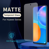 Matte Frosted กระจกนิรภัยสำหรับ Huawei P20 Pro P30 Lite P40 P50 Nova 3i 5T 7i 7 SE 8i 11i 9 10 se Y70 Y90 8X Y7 Pro Y9 Prime Y7A Y7P Y6P Y6s Y9s ป้องกันหน้าจอลายนิ้วมือป้องกัน