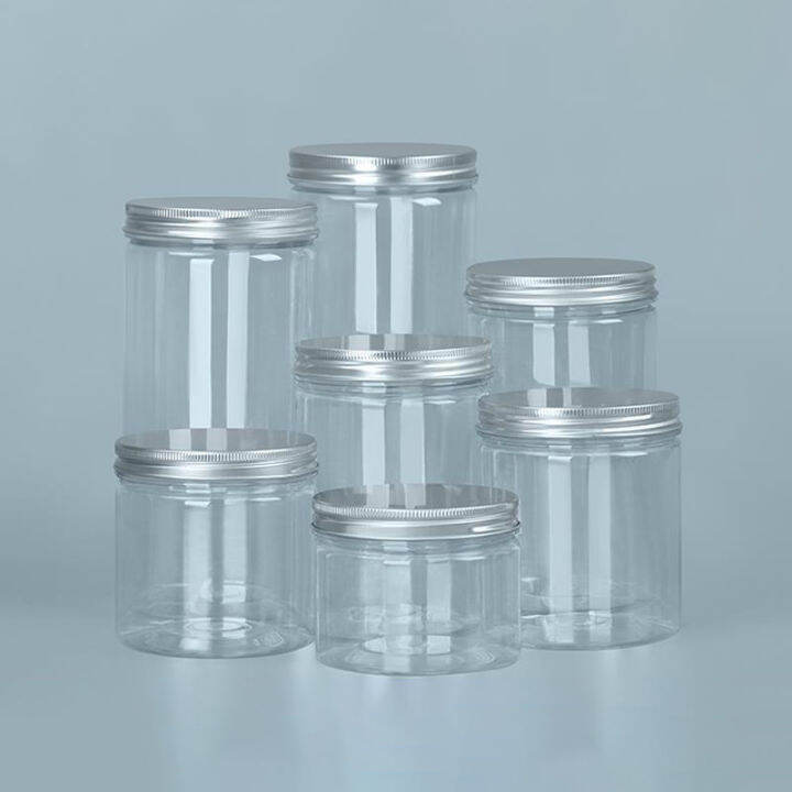 Thick Transparent Snack Canisters PET Plastic Jars For Food Food
