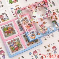 ?พร้อมส่ง? สติ๊กเกอร์ พร้อมกล่อง 100แผ่น รุ่น ZY-3478 Sticker PVC น่ารักกันน้ำ ไดอารี่ สติ๊กเกอร์ไดคัท สติ๊กเกอร์การ์ตูน สติกเกอร์ ?