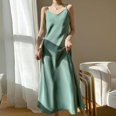 New 2023 Autumn Elegant Style Womens Sling V-neck A- line Dress Origin Supply 2023