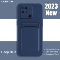 NORVIK การ์ดปลอกอ่อนที่ตกแต่งเค้กซิลิโคนสีฟ้าลึกกระเป๋ามีช่องใส่เคสโทรศัพท์กันกระแทกสำหรับ Xiaomi Mi Redmi Note POCO 12 12C K60 X5 X4 X3 M5 M4 F5 F4 GT 12T 11T 11S 10 10S A1 10A 10C 2022 NFC lite Pro Pro + Plus Max 4G 5G NE N2-1ฝาครอบป้องกัน