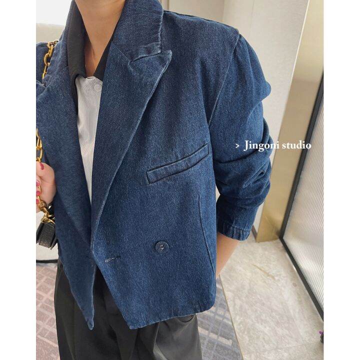 denim-jacket-blazers-clothing-2023-korean-fashion-new-oversize-luxury-cropped