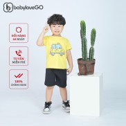 Đồ Bộ Bé Trai Áo Thun Quần Đùi Babylovego In Hình Chất Liệu Cotton Sợi