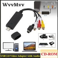 WVVMVV USB 2.0 Video Capture Grabber Card adapter Chipset UTVF 007 TV DVD VHS Audio Capture S-video USB Converter for windows10 Adapters Cables