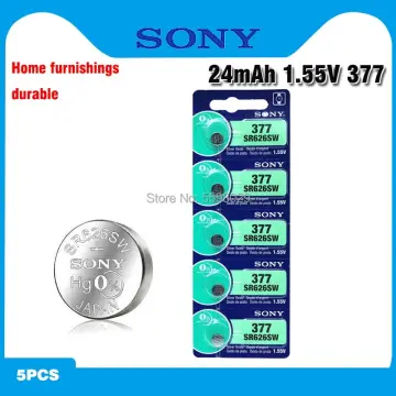 5Pcs 1.55V Silver Oxide Watch Button Cell Battery 377 SR626SW ag4 From  Japan