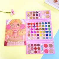 พาเลทอาแชโดว์  IGOODCO IG2961 สีสดใส ติดทน มี80สี Princess 80 Colors Eyeshadow and Tace Palette