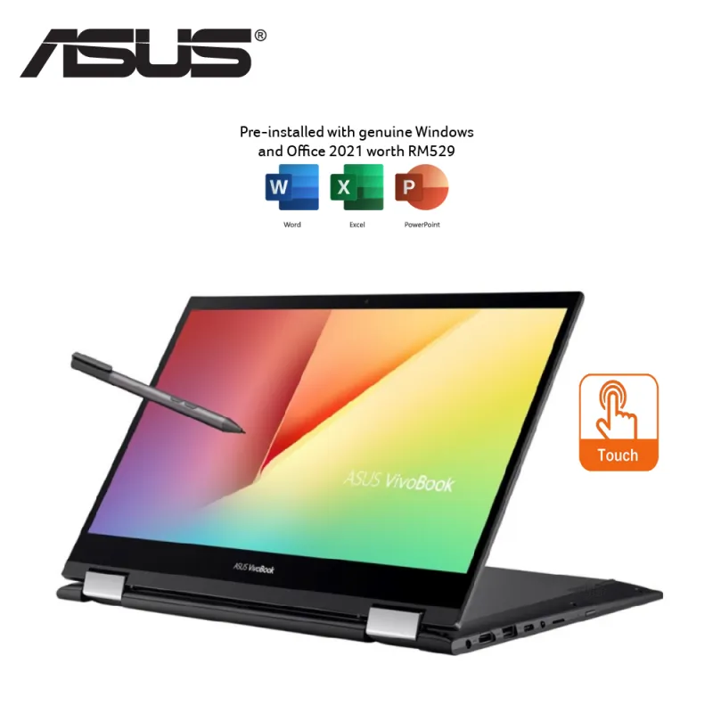 Asus Laptop VivoBook Flip 14 TP470E-AEC333WS 14'' FHD Touch 2-In-1