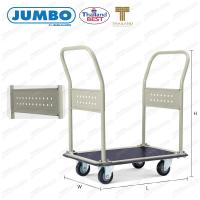 Jenstore Jumbo รถเข็นพื้นเหล็กชั้นเดียว รถเข็นเหล็ก รถเข็นอเนกประสงค์ รถเข็นแขวนเครื่องมือ รถเข็นมือจับ 2 ข้าง รถเข็นพับไม่ได้ 220 kg. รุ่น HL-112JT