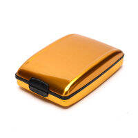 SHENGHAN ที่ใส่บัตรเครดิตธนาคารกระเป๋าสตางค์อลูมิเนียม RFID Blocking Slim Metal Hard Case