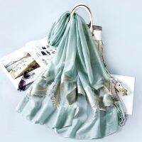 Fashionable woman Organza Pure Color Silk Scarf