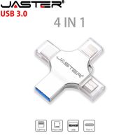 JASTER Pen Drive Tipo c Otg Usb flash drive 30 para Iphone ipad Android 16gb 32gb 64gb 128gb 8gb Pendrive 4in1 custom logo