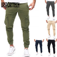 URSPORTTECH Streetwear Joggers Pants Men Student Casual Cargo Pant Trousers High Street Loose Laser Harem Pant Boys with Pockets