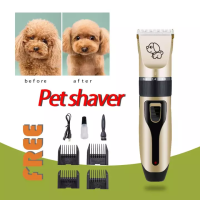 ปัตตาเลี่ยนตัดขนสุนัข Dog clipper ตัดขนสัตว์เลี้ยง ที่ตัดขนหมา เสียงเงียบ ปัตตาเลี่ยนหมา ที่ตัดขนสุนัข มาพร้อมหัวตัด 4 หัว ชาร์จแบตฯได้ (เลือกตัดความยาวของขน 3,6,9,12 mm)