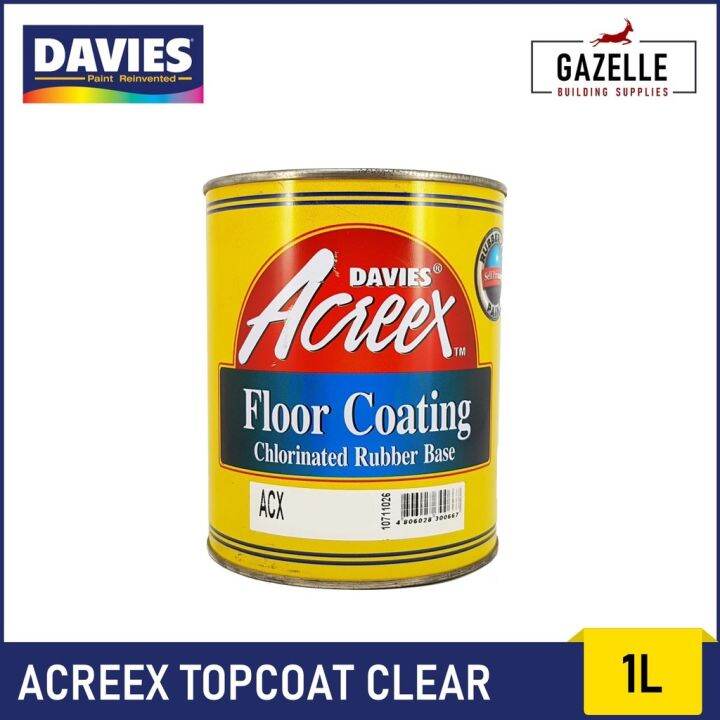 Davies Acreex Rubberized Floor Paint Topcoat Clear 1L Lazada PH