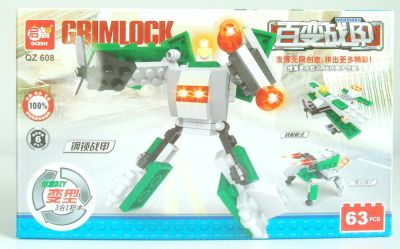 ของเล่นตัวต่อหุ่นยนต์ Grimlock Robot DIY