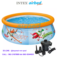 Intex ส่งฟรี สระอีซี่เซ็ต เพลนส์ 6 ฟุต (1.83x0.51 ม.) รุ่น 28102 + ที่สูบลมไฟฟ้า