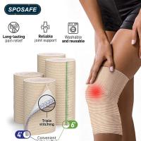 SPOSAFE ม้วนยืดหยุ่นห่อผ้าพันแผล1ม้วนสำหรับข้อเท้า,ข้อมือ,แขน,เคล็ดขัดยอกขาเครื่องมือฉุกเฉินห่อผ้าพันขาแข็งแรงสำหรับกีฬา,การแพทย์,และเทปผ้าสำหรับเล่นกีฬากู้คืนการบาดเจ็บสำหรับผู้ชายและผู้หญิง