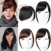 AILIADE Hair Bangs Clip Sweeping Side Fringe Fake False Bang Extensions Synthetic Hairpiece Piece