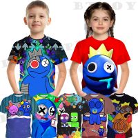 rainbow Friends Blue Print Kids T-Shirt Short Sleeve 3-13 Years Boy Shirt Birthday Gift Party Tshirt Game Fashion Top