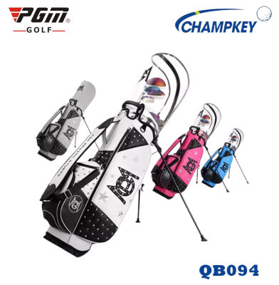 Champkey ถุงกอล์ฟสุภาพสตรี PGM จุของได้เยอะมาก (QB094) PGM Ladies microfiber golf stand bag