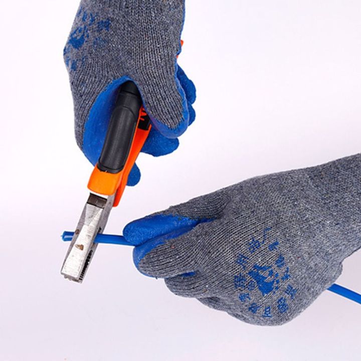 djrgs-ถุงมือทำงานป้องกันความปลอดภัยถักกันลื่นสำหรับงานก่อสร้างถุงมือป้องกันถุงมือรักษาความปลอดภัยทำงาน