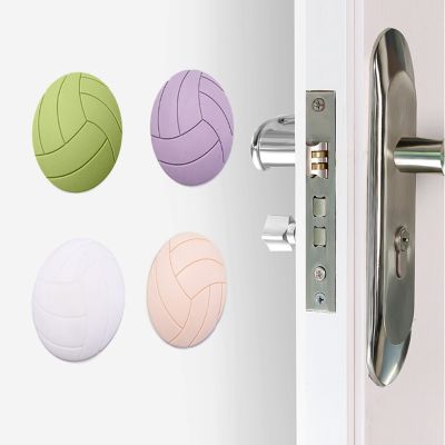 【cw】 Soft Rubber To The Wall  amp; Floor Adhesive Door Stopper Volleyball Styling Non slip Stickers
