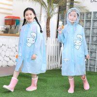 Kawaii Anime Cinnamoroll Children Raincoat Cartoon Thickened Waterproof Rain Coat Kids Tour Waterproof Rainwear Suits Presents Rain Boots